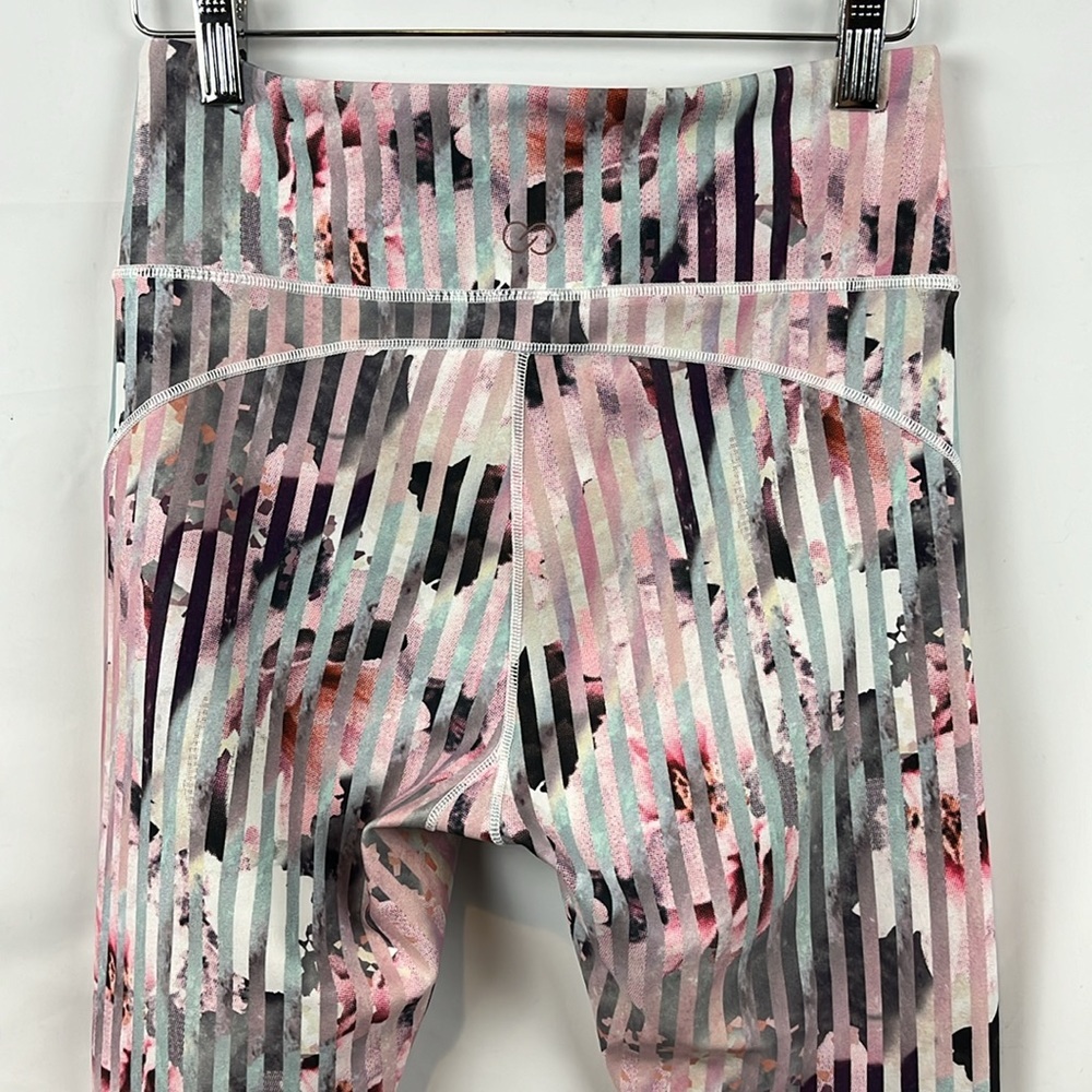 Calia‎ by Carrie Underwood Floral Luster Pastel Stripe Mesh Legging Size M - Picture 7 of 10